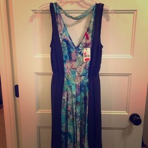 NWT - Black & turquoise dress size M
